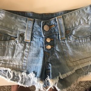 True Religion Denim Cutoff Shorts Size 24